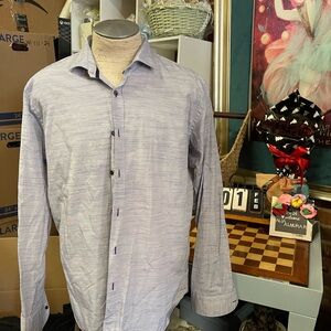 Men's Light Gray Button-Up Shirt Authentic Research Emilio Padella